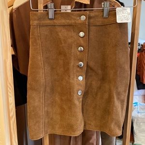 Free People Suede Mini Skirt XS NWT